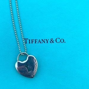 Vintage Tiffany & Co Silver Heart Pendant Padlock